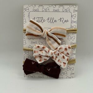 Kids Fall Bow Headband Set